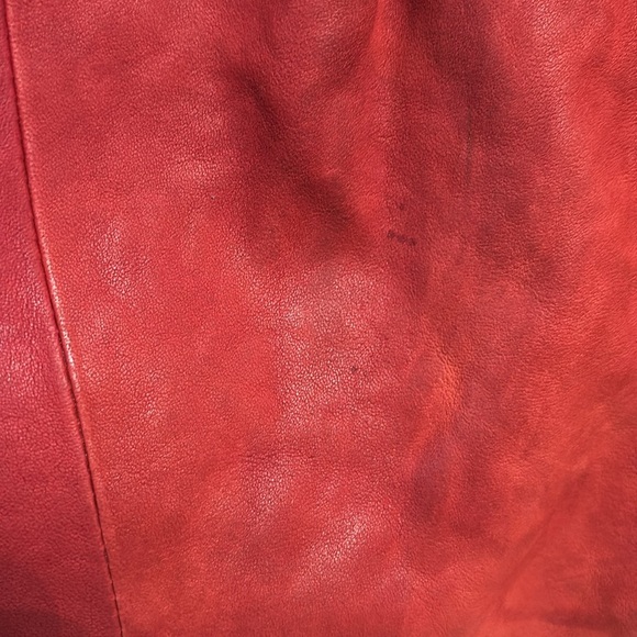 Lanvin Red Leather Handbag with Buckle Detail - Picture 5 of 6